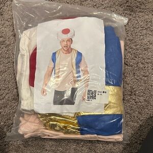 Colorful super Mario, toad Costume Set with Hat